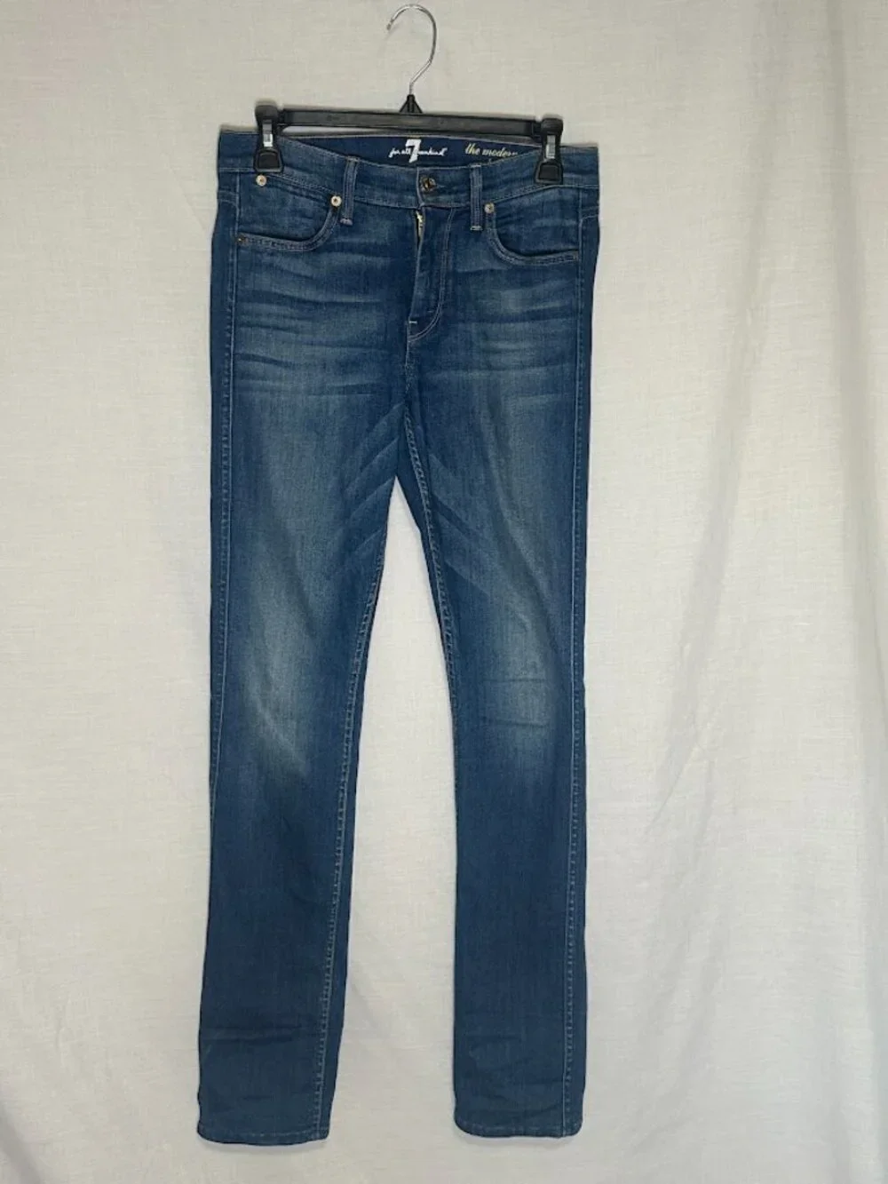 Women's 7 For All Mankind The Modern Straight Jeans Size 27 - Picture 2 of 10